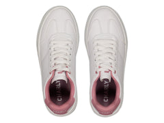 Tenis Charly Classic Blanco con Rosa y Café para Mujer