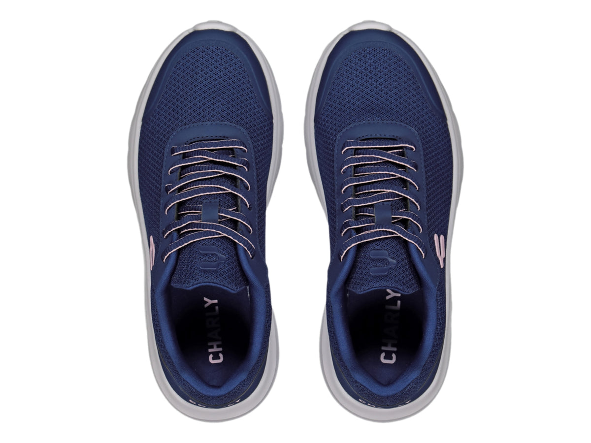 Tenis Charly Road Casual Azul Marino y Rosa para Mujer