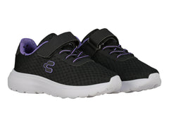 Tenis Charly Road Casual Negro y Morado para Niña