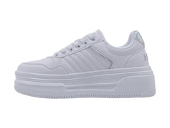 Tenis K-Swiss Brigid Blanco y Plata para Mujer