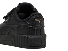 Tenis PUMA Carina 3.0 Negro y Oro para Niño