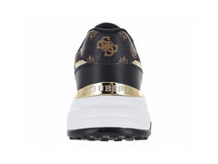 Tenis Guess Fonzi Negro con Dorado para Mujer