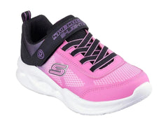 Tenis Skechers Sola Glow Negro y Rosa para Niña