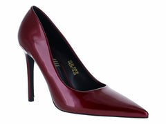 Zapatillas Stiletto Perugia Color Vino de Charol para Mujer
