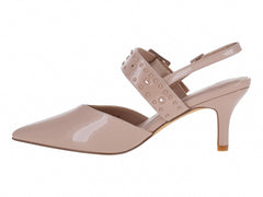 Zapatillas Perugia Beige de Charol para Mujer