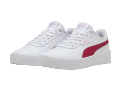 Tenis PUMA Carina 3.0 Blanco y Rosa para Niña