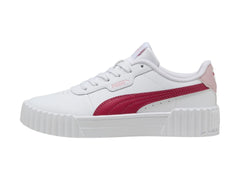 Tenis PUMA Carina 3.0 Blanco y Rosa para Niña