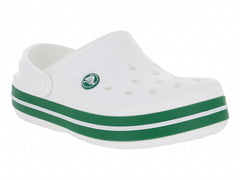 Sandalias Crocs Crocband Blanco y Verde para Niño