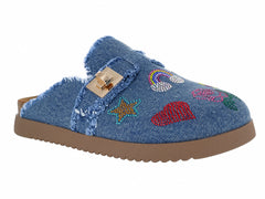 Sandalias Clogs Steve Madden Denim Azul para Niña