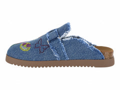 Sandalias Clogs Steve Madden Denim Azul para Niña