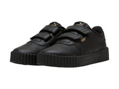 Tenis PUMA Carina 3.0 V Negro y Oro para Niño