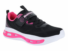 Tenis Makena Negro y Fucsia para Niña