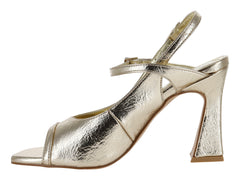 Sandalias de Tacón Roze Color Oro Inglés para Mujer