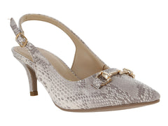 Zapatillas Tacones Lady Paulina Color Capuchino para Mujer