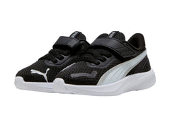 Tenis Puma Pounce AC+ Negro y Plata para Niño