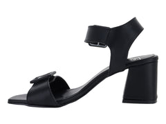 Sandalias de Tacón Luna Rosa Negro para Mujer
