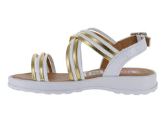 Sandalias Guany Blanco Oro para Niña