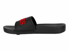 Sandalias Slide Guess Negro con Rojo para Hombre