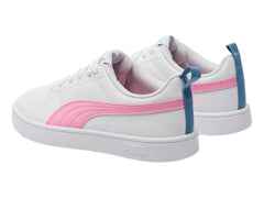 Tenis PUMA Rickie JR Blanco y Rosa para Niña