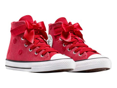 Tenis Converse Chuck Taylor All Star Rojo y Blanco para Niña