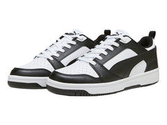 Tenis PUMA Rebound V6 Low Blanco y Negro para Mujer