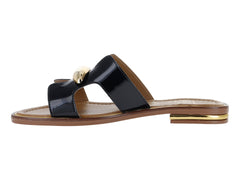 Sandalias Luna Rosa Negro Charol para Mujer