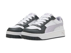 Tenis PUMA Carina Street Blanco y Lila para Niña