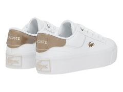 Tenis Lacoste Ziane Platform Blanco y Rosa para Mujer