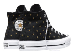 Tenis Converse CTAS Lift Platform Estrellas Negro para Mujer