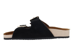 Sandalias Roze de Gamuza Negro para Mujer