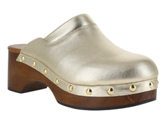 Zuecos Edimag Color Oro para Mujer