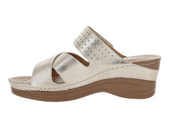 Sandalias Confort Mas Descanso Color Oro para Mujer