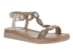 Sandalias Luna Rosa Color Oro para Mujer