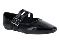 Zapatos Ballerinas Luna Rosa Negro Charol para Mujer