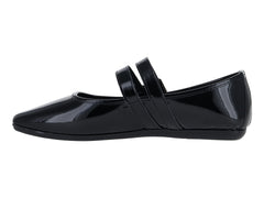 Zapatos Ballerinas Luna Rosa Negro Charol para Mujer