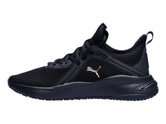 Tenis Puma Softride Karma Negro y Oro Rosa para Mujer