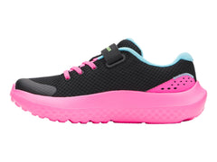Tenis Under Armour GPS Surge 4 AC Negro y Rosa para Niña