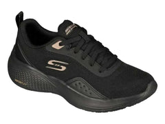 Tenis Skechers BOBS Sport Negro con Dorado para Mujer