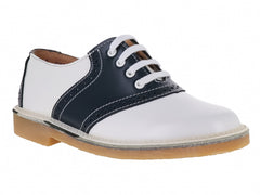 Zapatos Escolares Elefante Bicolor Blanco y Marino para Niña