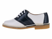 Zapatos Escolares Elefante Bicolor Blanco y Marino para Niña
