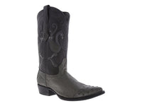 Botas Vaqueras Cuadra Gris Piel Exótica