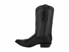 Botas Vaqueras Cuadra de Piel de Avestruz Negro