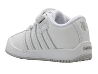 Tenis K-Swiss Ontare VLC para Niño Color Blanco y Plata