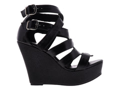Sandalias OYYI Tacones Negros para Mujer