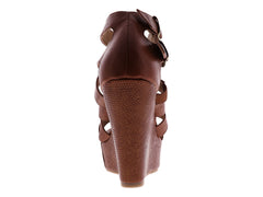 Sandalias de Tacón OYYI Camel para Mujer