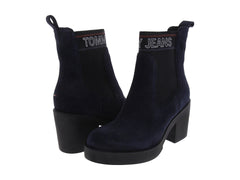 Botines Tommy Hilfiger Corporate Elastic Suede Azul para Mujer