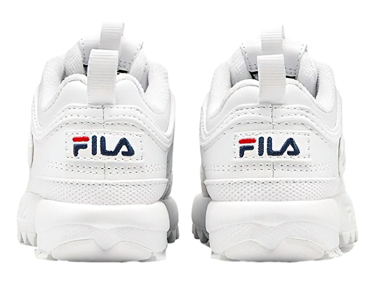 Tenis FILA Disruptor II Blanco, Marino y Rojo para Niña