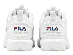 Tenis FILA Disruptor II Blanco, Marino y Rojo para Niña