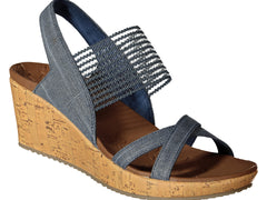 Sandalias Skechers Cali Azul Marino para Mujer