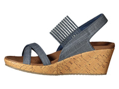 Sandalias Skechers Cali Azul Marino para Mujer